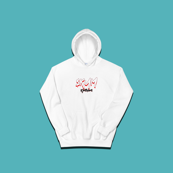 SKUM ALT-LOGO WHITE HOODIE